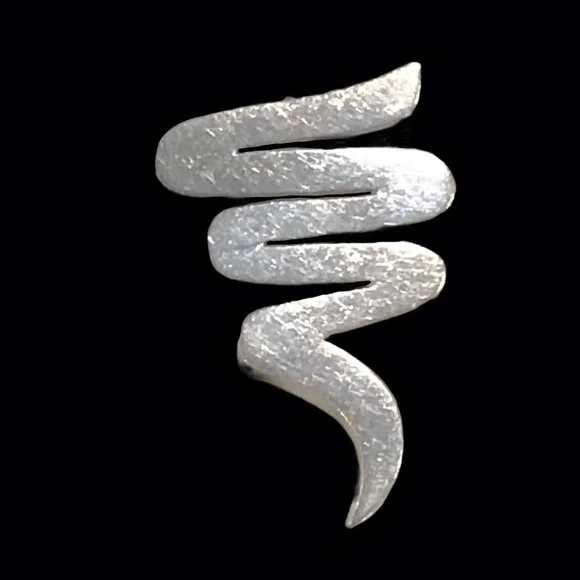 VINTAGE MEXICO STERLING SILVER ZIG ZAG SQUIGGLE BROOCH/PENDANT